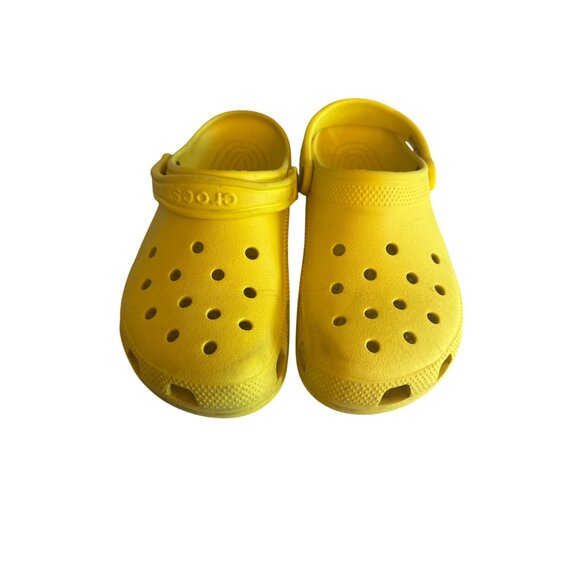 Crocs Classic Yellow Clogs For Women Size W10 M8 Lightweight Comfort Casual - Picture 1 of 5